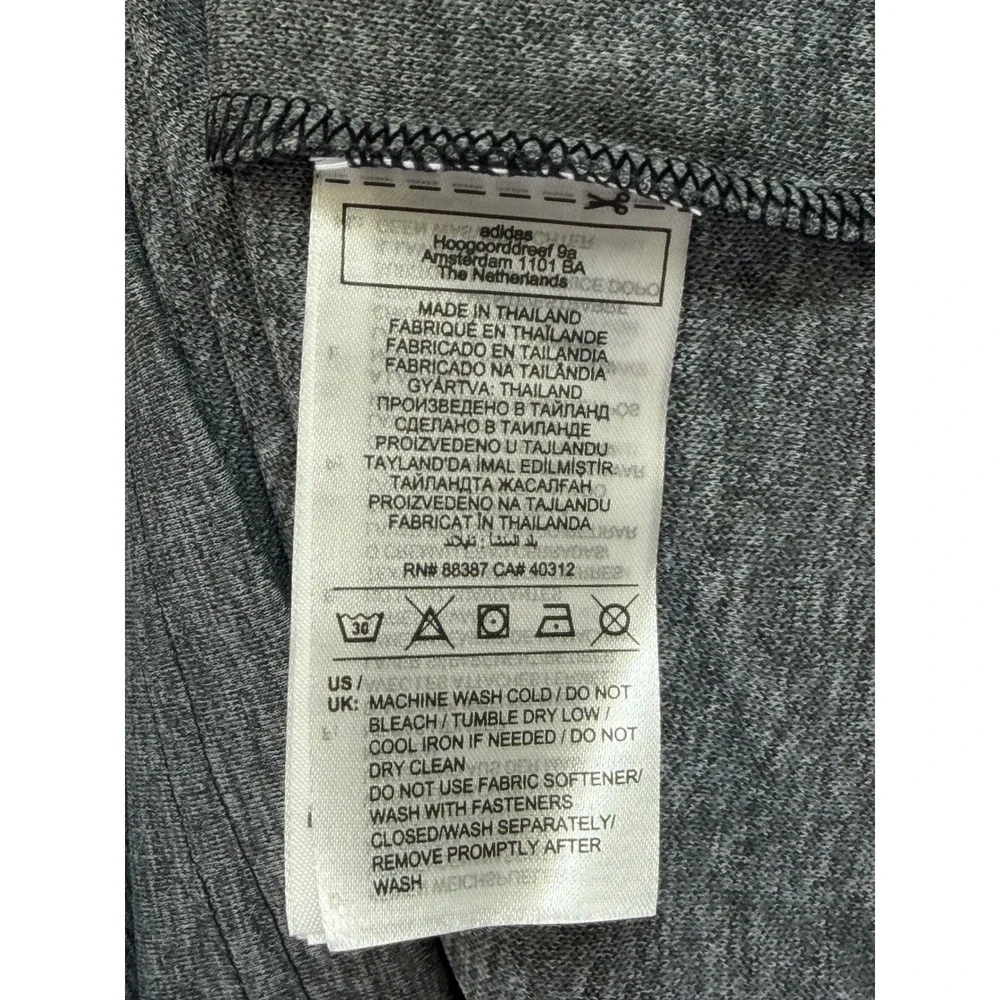 Adidas Mens XL Adi Perf H Polo IU4486 Black Melange Grey Golf Shirt  (AA45) New